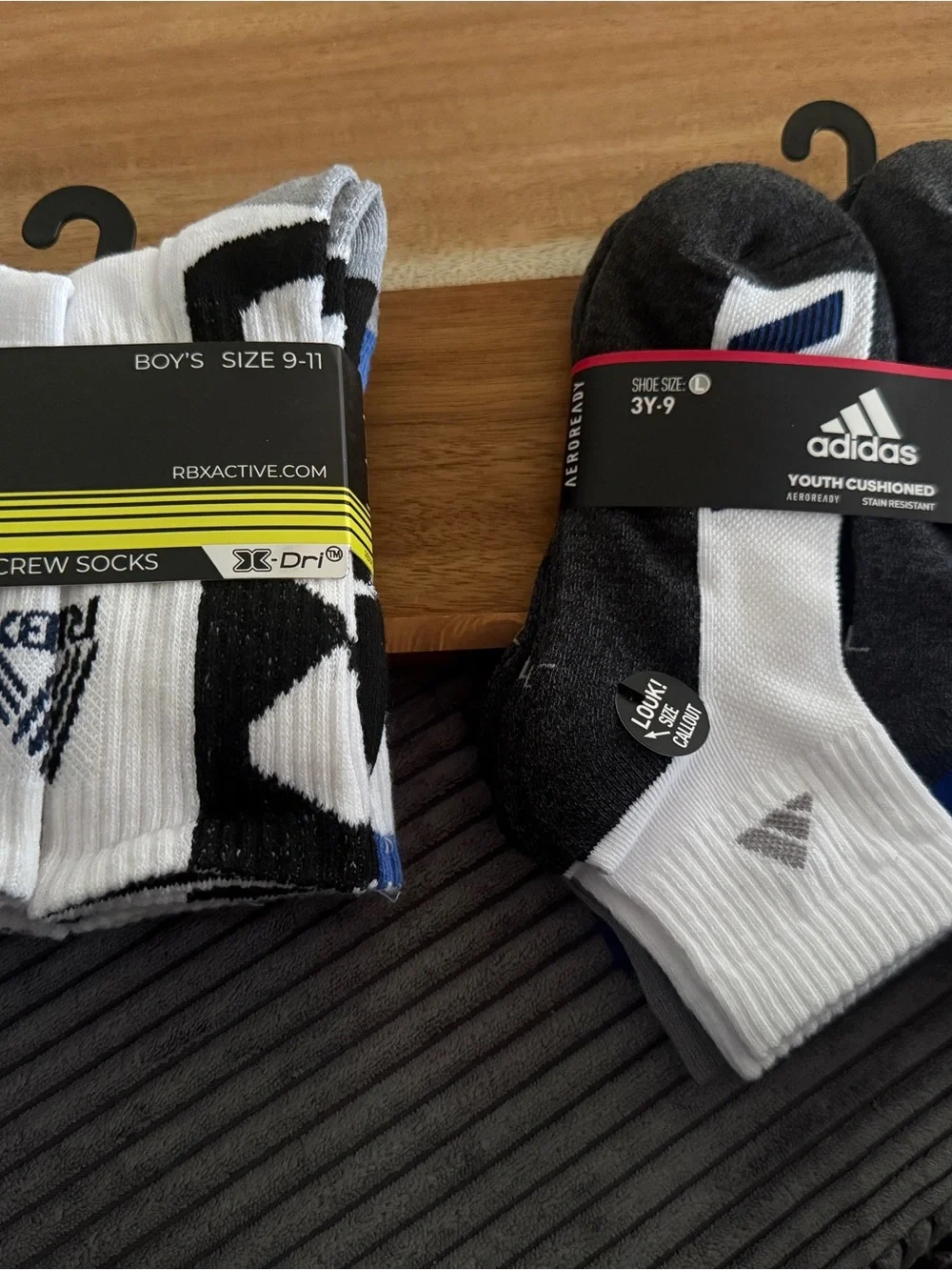 Adidas 6 Pair & RBX 6 Pair Boys Socks NEW